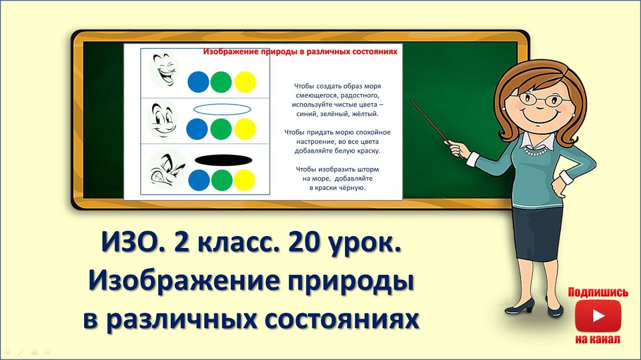 2кл.ИЗО.20 урок. Изображение природы в различных состояниях смотреть онлайн