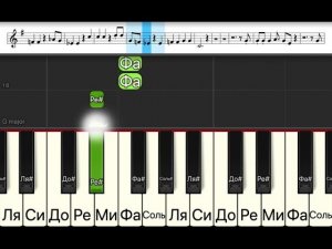А может быть ворона (легкая песня одним пальцем на пианино + ноты)