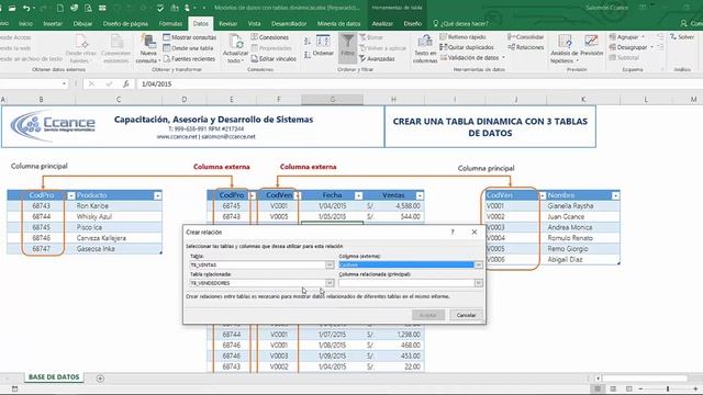 Crear una Tabla Dinamica con 3 Bases de Datos смотреть онлайн