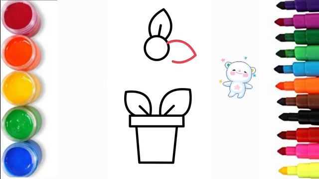How to draw A Plant? Как нарисовать растение? O'simlikni qanday chizish kerak? смотреть онлайн