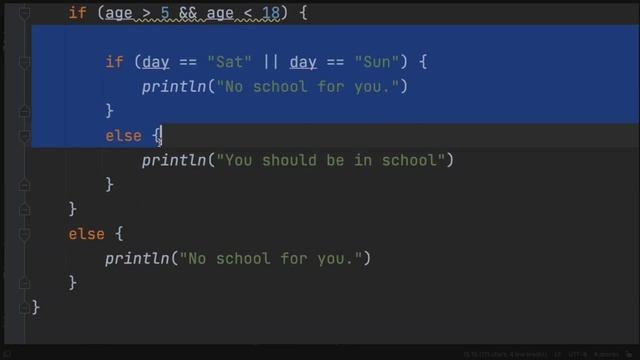 Learn Kotlin 09 multiple logical conditions смотреть онлайн