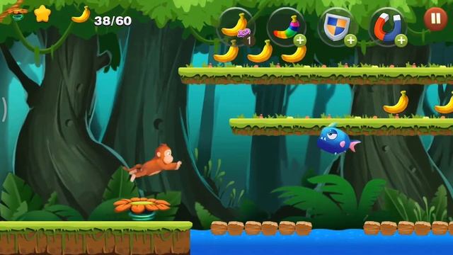 JUNGLE MONKEY RUN GAME PLAY смотреть онлайн
