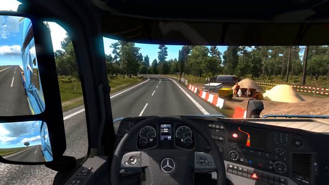 ETS 2 - Mercedes Truck Transporting Concrete Beams Part 1 смотреть онлайн