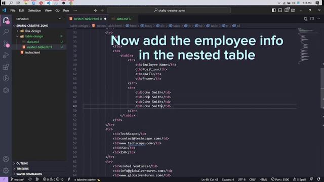 HTML Nested Table Tutorial: Master the Art of Organizing Data смотреть онлайн
