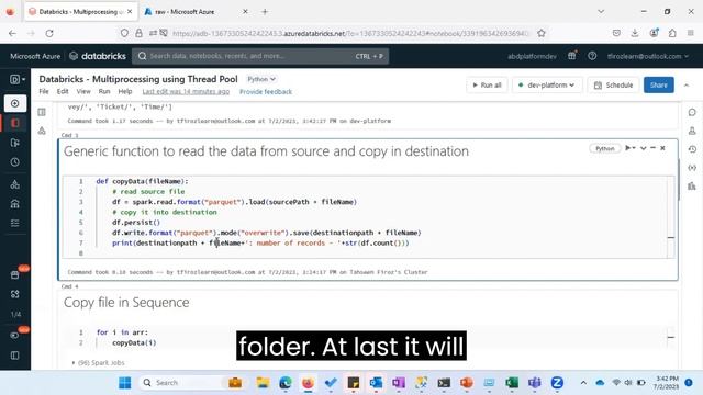 Implement multiprocessing using Thread pool in Azure Databricks to achieve performance gain смотреть онлайн
