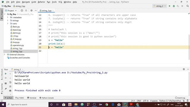 #9 Python Programming -- Strings Demystified-II in python смотреть онлайн