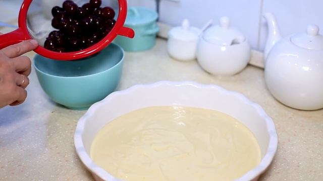 Вишневый пирог на кефире пеку каждое лето. смотреть онлайн