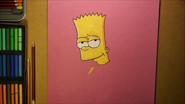 Drawing Bart Simpson Cartoon Character from The Simpsons. смотреть онлайн