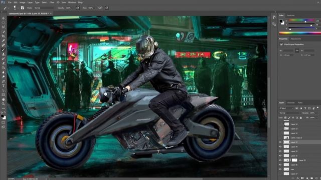 CRAZY Digital Art Techniques - Photobashing Concept Art Tutorial Photoshop смотреть онлайн