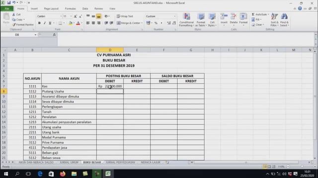 Membuat Aplikasi Buku Besar Menggunakan Spreadsheet/Excel #03 смотреть онлайн