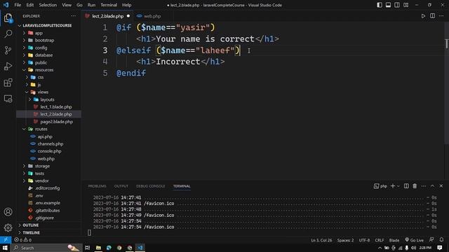 Conditional Directives , isset & unless Directives in Hindi / Urdu | Laravel lecture=6 смотреть онлайн