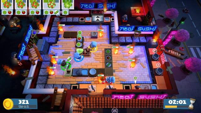 [Overcooked 2] [4K] 🍳4-Player Multiplayer Chaos, Cooking Without Rules! Still Scored 3 Stars! 🌟🌟🌟 смотреть онлайн
