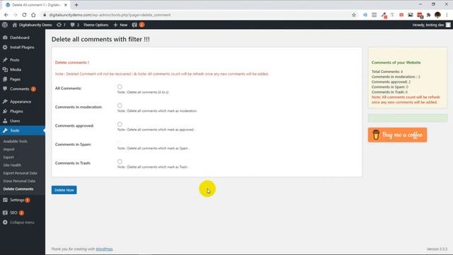 How To Easily Bulk Delete All WordPress Comments | WordPress Tutorial For Beginners смотреть онлайн