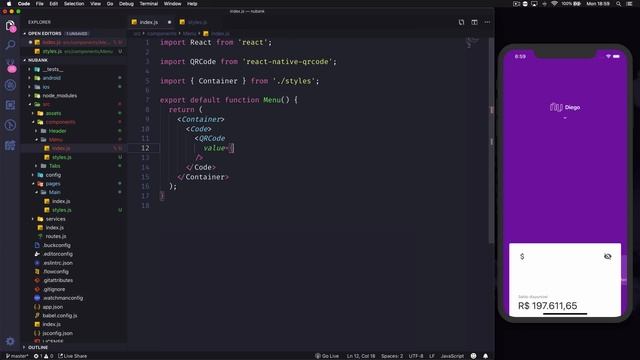 Clonando interface do Nubank (+ ANIMAÇÕES) com React Native | Diego Fernandes смотреть онлайн