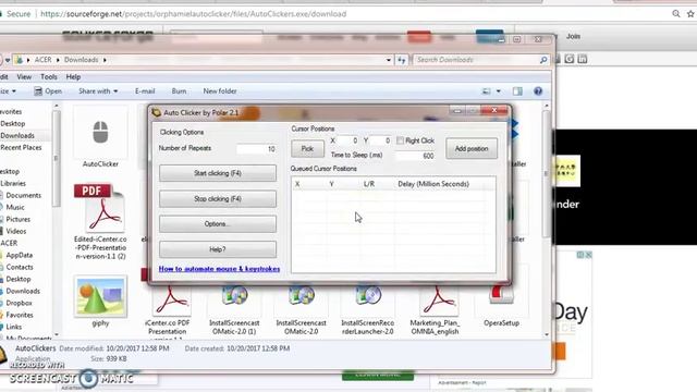 Autoclicker Multiple mouse-click settings guide (click "CC" to view the guide steps) смотреть онлайн