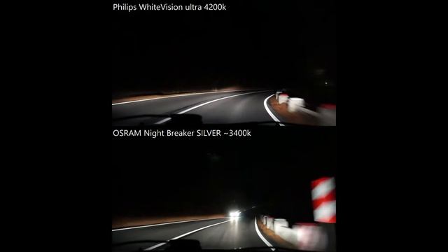 Philips WhiteVision Ultra vs OSRAM Night Breaker Silver смотреть онлайн