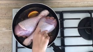 КАК ПРИГОТОВИТЬ ГОЛЕНЬ ИНДЕЙКИ НА СКОВОРОДЕ? Сочно, вкусно и просто, в домашних условиях, на ужин