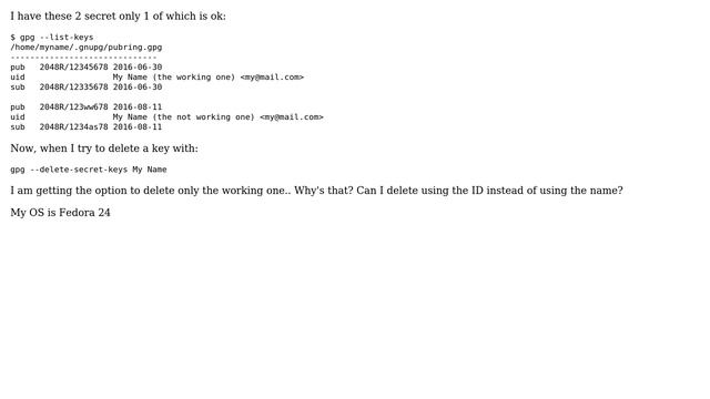 Unix & Linux: Remove a specific GPG secret key (2 Solutions!!) смотреть онлайн