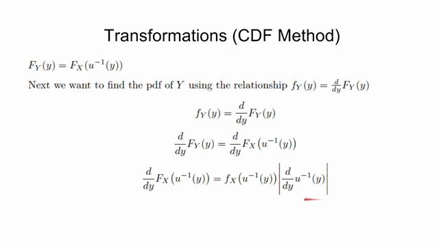 Mathematical Statistics: CDF Method of Transformation смотреть онлайн