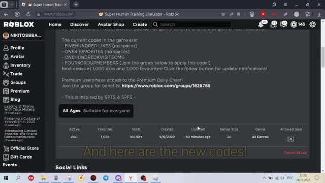 New codes on Super Human Training Simulator!!! смотреть онлайн
