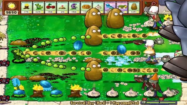 Best strategy Plants vs Zombies I PVZ1 Hack SUPER Threepeater VS 9999 Screen Door -Video && GameTV смотреть онлайн