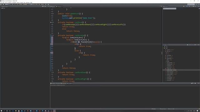 canMove() & canMoveUp() - Field Klasse - Java Tutorial : 2048 programmieren #5 [Deutsch] смотреть онлайн