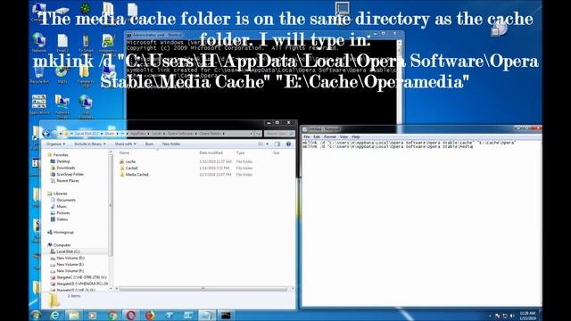 MkLink Example: Move Opera Cache Folder to Another Drive смотреть онлайн