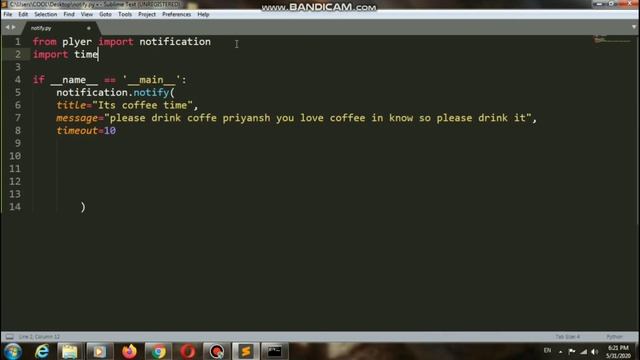 How to Create push desktop notifications Using python | python projects | priyansh jain | смотреть онлайн
