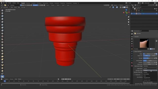 Blender 2.91 No:6 (Sculpting Boundary Aracı ve Özellikleri) смотреть онлайн