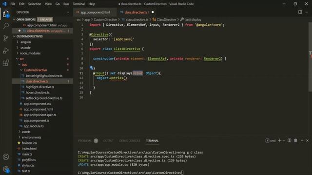 Custom appClass directive | Directives | Angular 12+ смотреть онлайн
