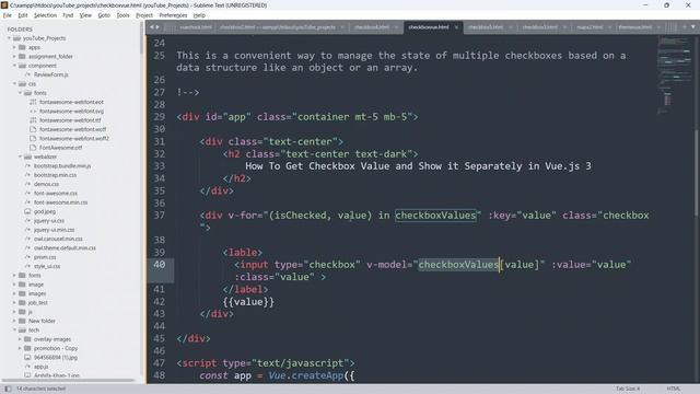 How To Get the Checkboxes Value & How to Display it & How to Remove it In Vue.js 3, HTML5 & CSS3. смотреть онлайн