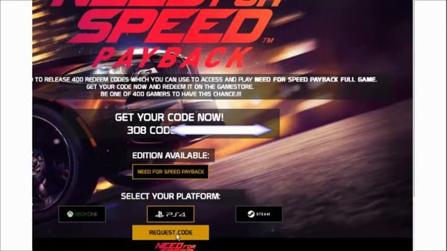How to get Need for Speed Payback Redeem Code Free for Xbox One, PS4 and PC смотреть онлайн