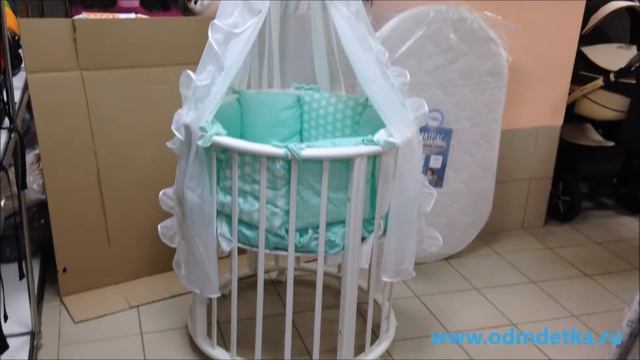 Кровать круглая-овальная "Николь" 3в1 + два матраса в комплекте смотреть онлайн