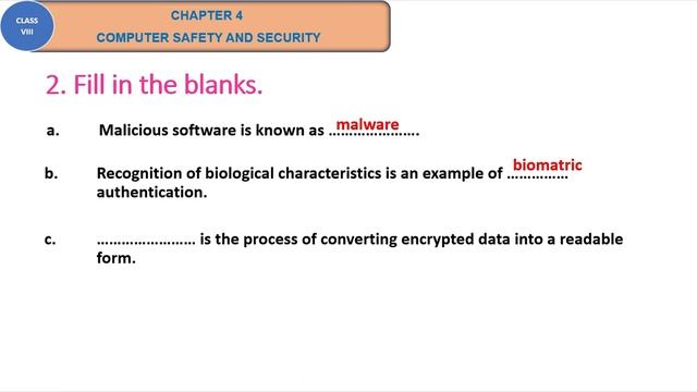 CHAPTER 4 COMPUTER SAFETY AND SECURITY || Exercise Solutions ||Computer Science || TECHTOT ACADEMY смотреть онлайн