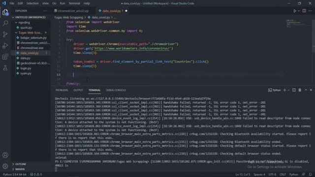 Web Scraping menggunakan library python selenium dan beautifulsoup смотреть онлайн