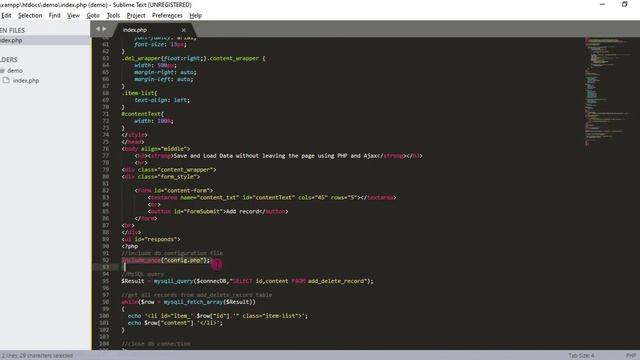 How to Save and Load Data from Database Without refreshing the page using PHP and Ajax смотреть онлайн