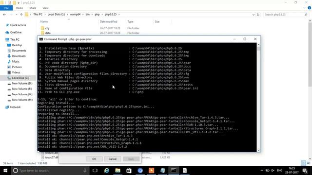 Pear installation on wamp server Windows 10 смотреть онлайн