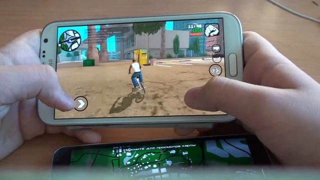 GTA San Andreas на GALAXY Note 3, Note 2 и iPad 2! смотреть онлайн