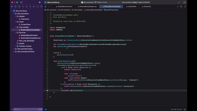 SwiftUI MVVM, Combine, Rick and Morty API смотреть онлайн
