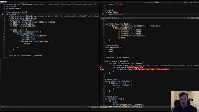 Building a Rust test runner. Live coding stream смотреть онлайн