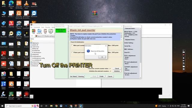 Reset INKPAD FULL Error in Epson L 3110 Printer. смотреть онлайн