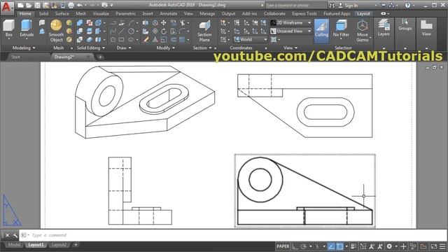AutoCAD 3D to 2D Conversion Tutorial - Part 1 of 2 смотреть онлайн