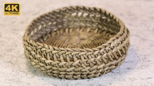 Корзинка в смешанной технике ( веревочка + Burkina Weave)