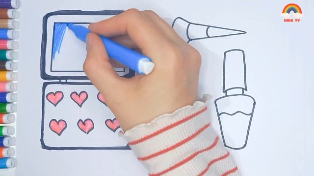 Как Нарисовать Красивую ?Косметику для Девочек  Рисуем Косметику для Детей   мейкап