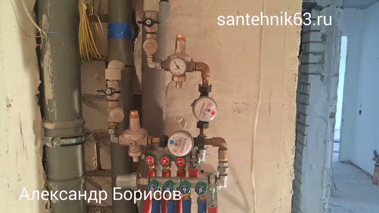 Коллекторный монтаж водопровода в эконом варианте