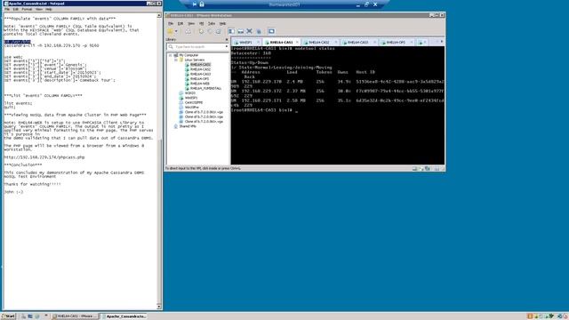 My Apache Cassandra DBMS Demonstration смотреть онлайн