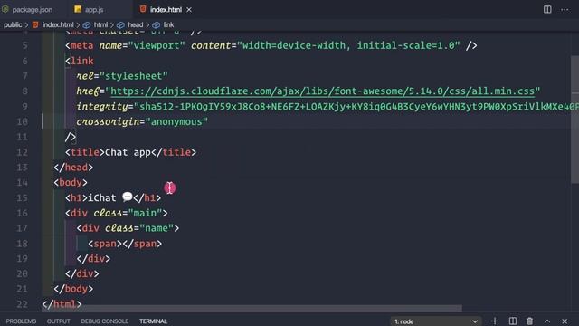 2. Chat app using Websockets (using Nodejs Express and Socket.io) смотреть онлайн