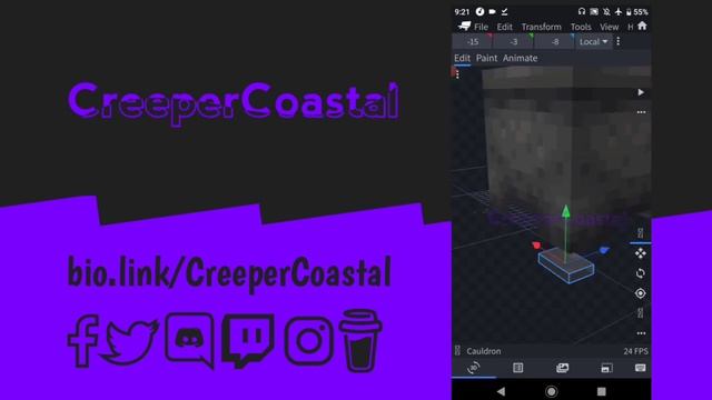 Minecraft Cauldron for Prisma3D / OBJ also included / Blockbench смотреть онлайн