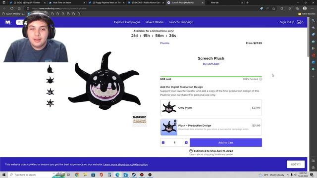 NEW Roblox DOORS OFFICIAL MAKESHIP SCREECH PLUSH IMAGES!!! смотреть онлайн