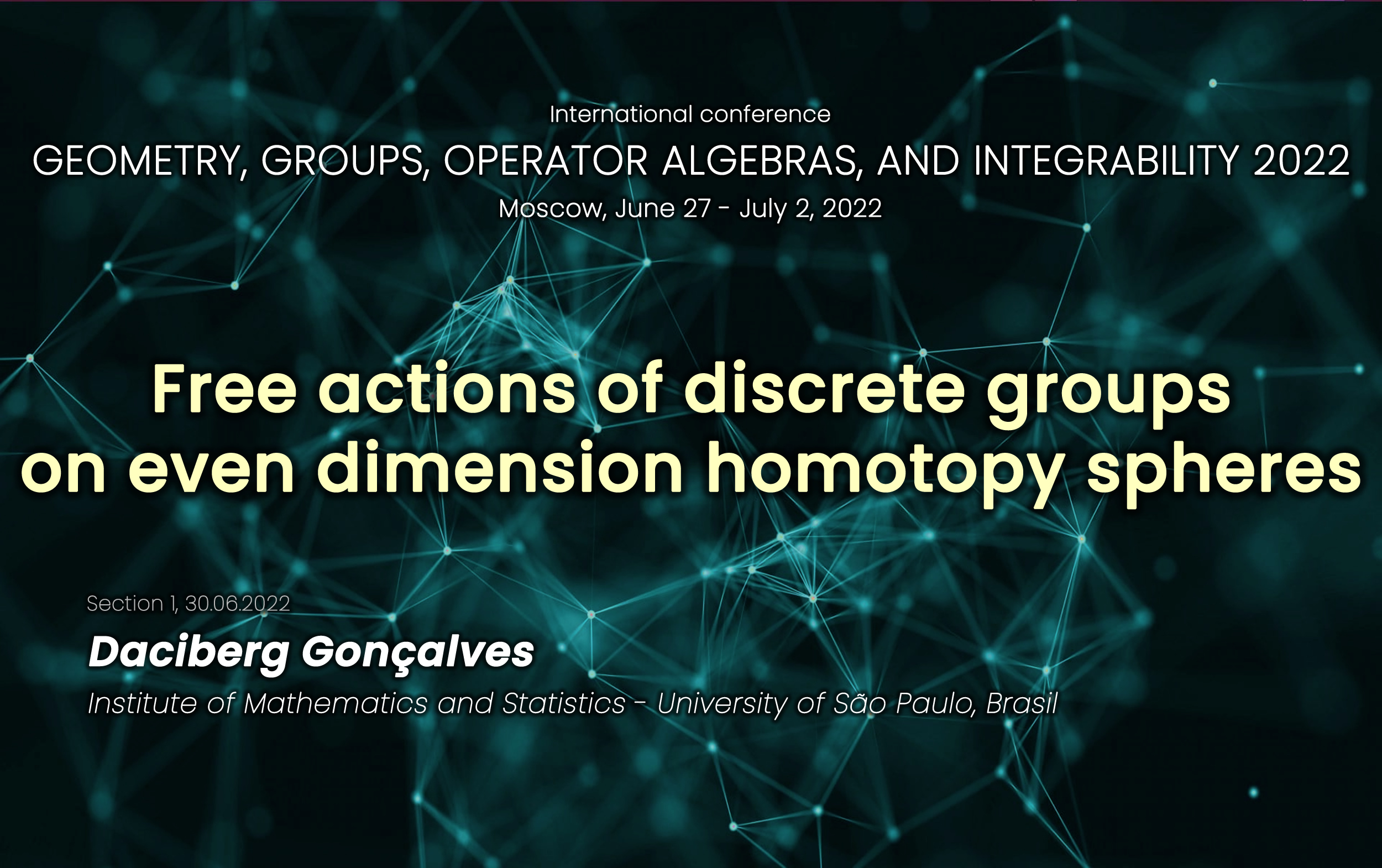 Free Actions Of Discrete Groups On Even Dimension Homotopy Spheres